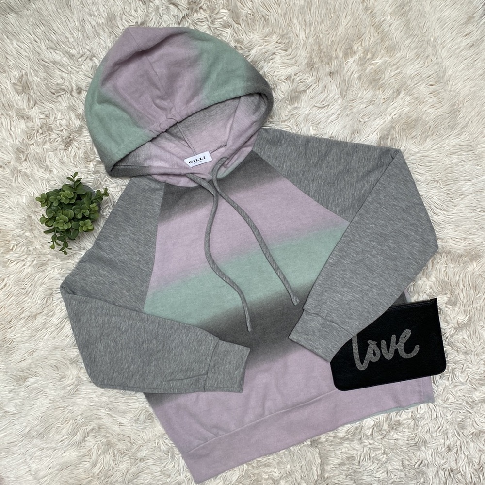 Gilli Ombré Hoodie 💗 Gray Lilac & Mint